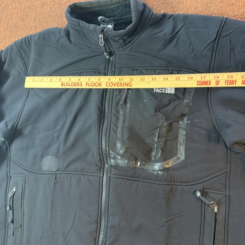 The North Face Summit Series Mens Black Softshell Fleece Lined Jacket Large